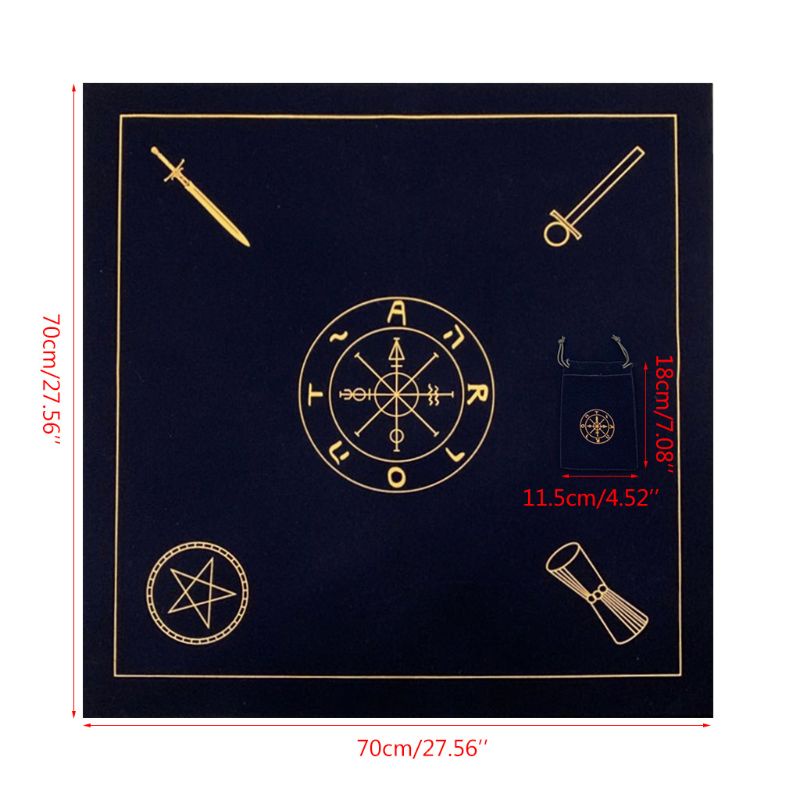 Khăn Trải Bàn Tarot Bằng Vải Nhung Kèm Túi Đựng