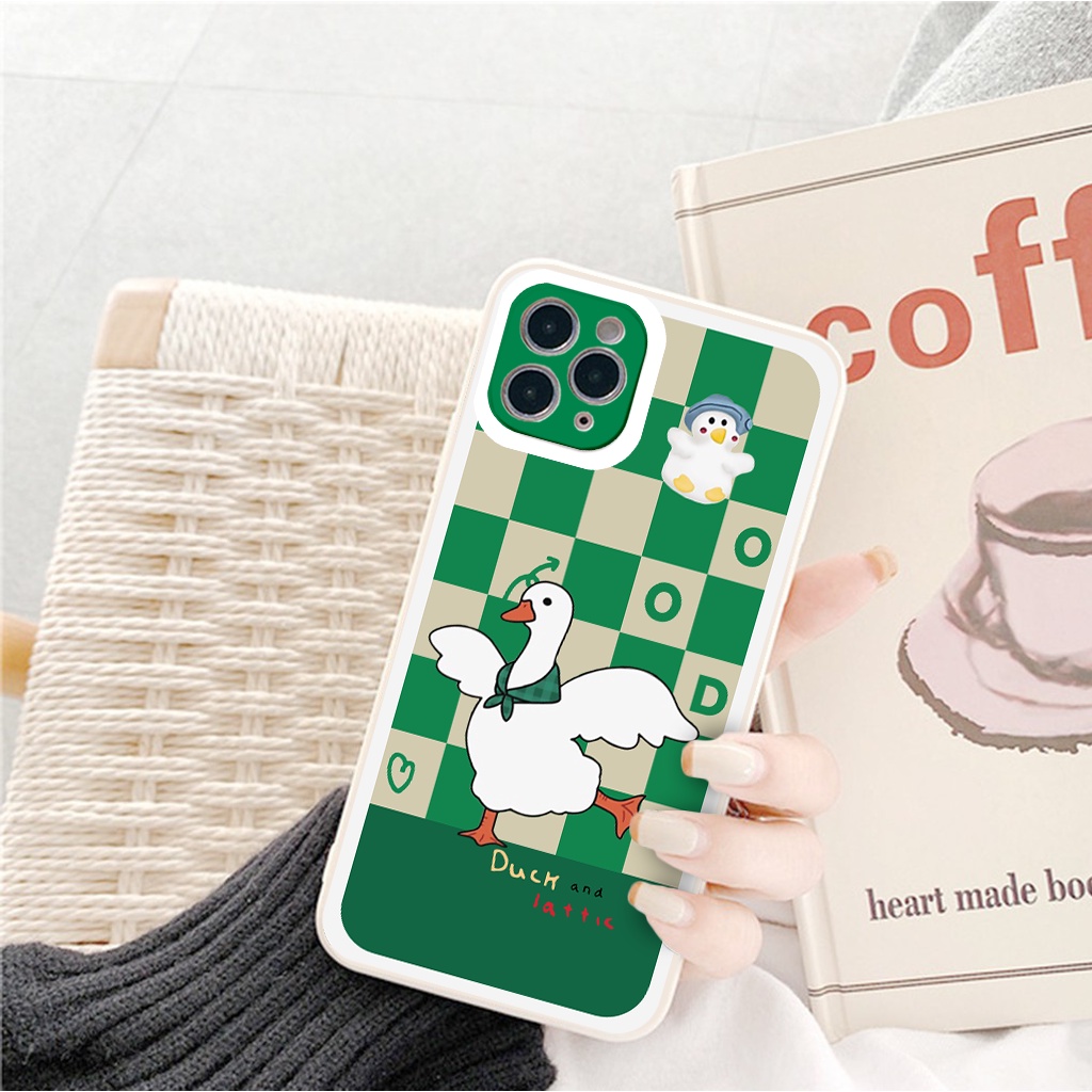 Ốp lưng iphone Petty Duck bóng cạnh vuông 6/6plus/6s/6splus/7/7plus/8/8plus/x/xr/xs/11/12/13/pro/max/plus/promax