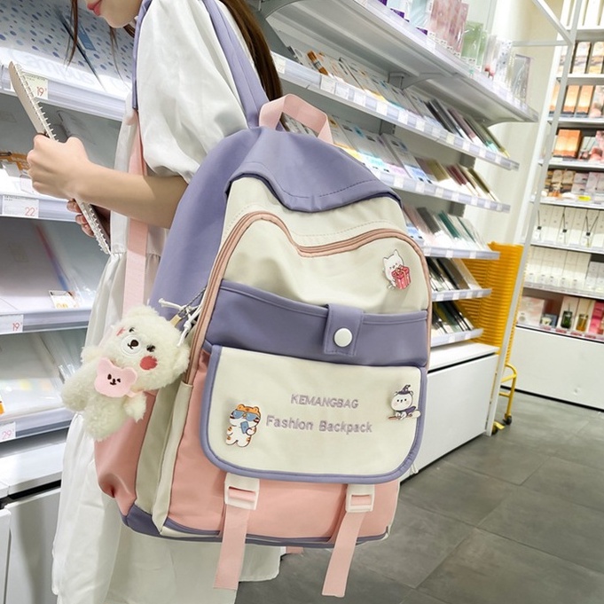 Balo nữ đi học ZIMO đẹp dễ thương giá rẻ cao cấp,cặp đi học nam nữ thời trang đựng laptop chống nước