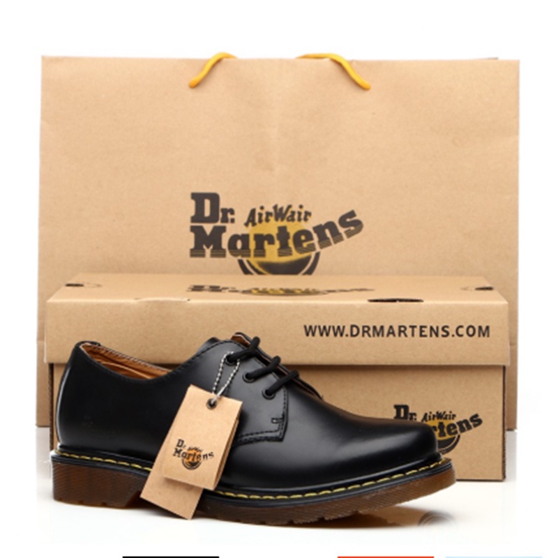 Giày martin Dr. Martens Air Wair 1461 bằng da thật sành điệu cá tính cho cặp đôi