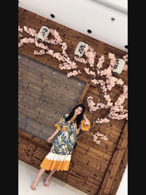 Đầm Boho phong cách VINTAGE  hàng có sãn