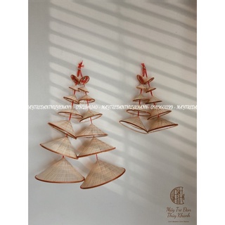 Dây nón mini trang trí, nón dây decor treo tường tiểu cảnh