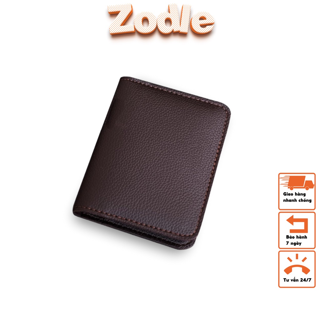 Bóp Ví Nam Mini Ví Da Nam nhỏ gọn cầm tay đựng tiền thẻ nhiều ngăn thời trang Zodle MN01