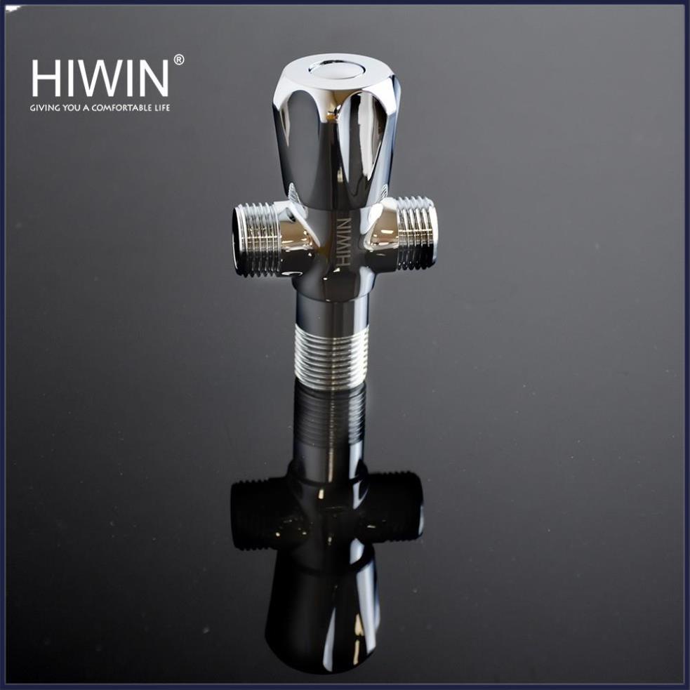 Van T chia nước vòi sen vòi xịt, van giảm áp lực nước chất liệu đồng mặt gương HIWIN JF-3032T