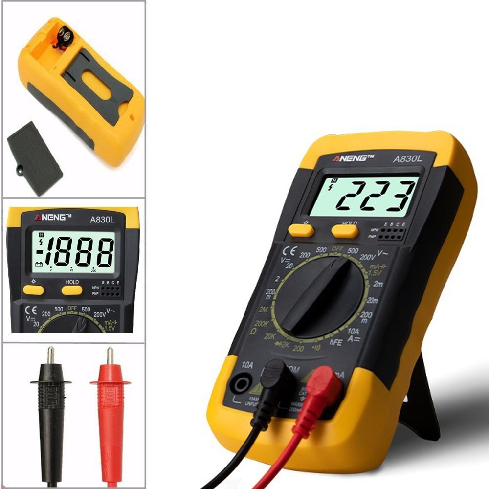 Vôn kế LCD kỹ thuật số Ampe kế OHMMETER Đồng hồ đo volt AC DC Máy đo kiểm tra