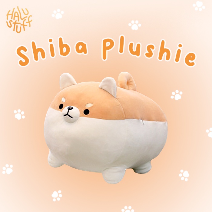 CÓ SẴNGấu Bông Chó Corgi Tròn Dễ Thương, Thú Nhồi Bông Shiba Inu Chó Nhật Cute Cao Cấp