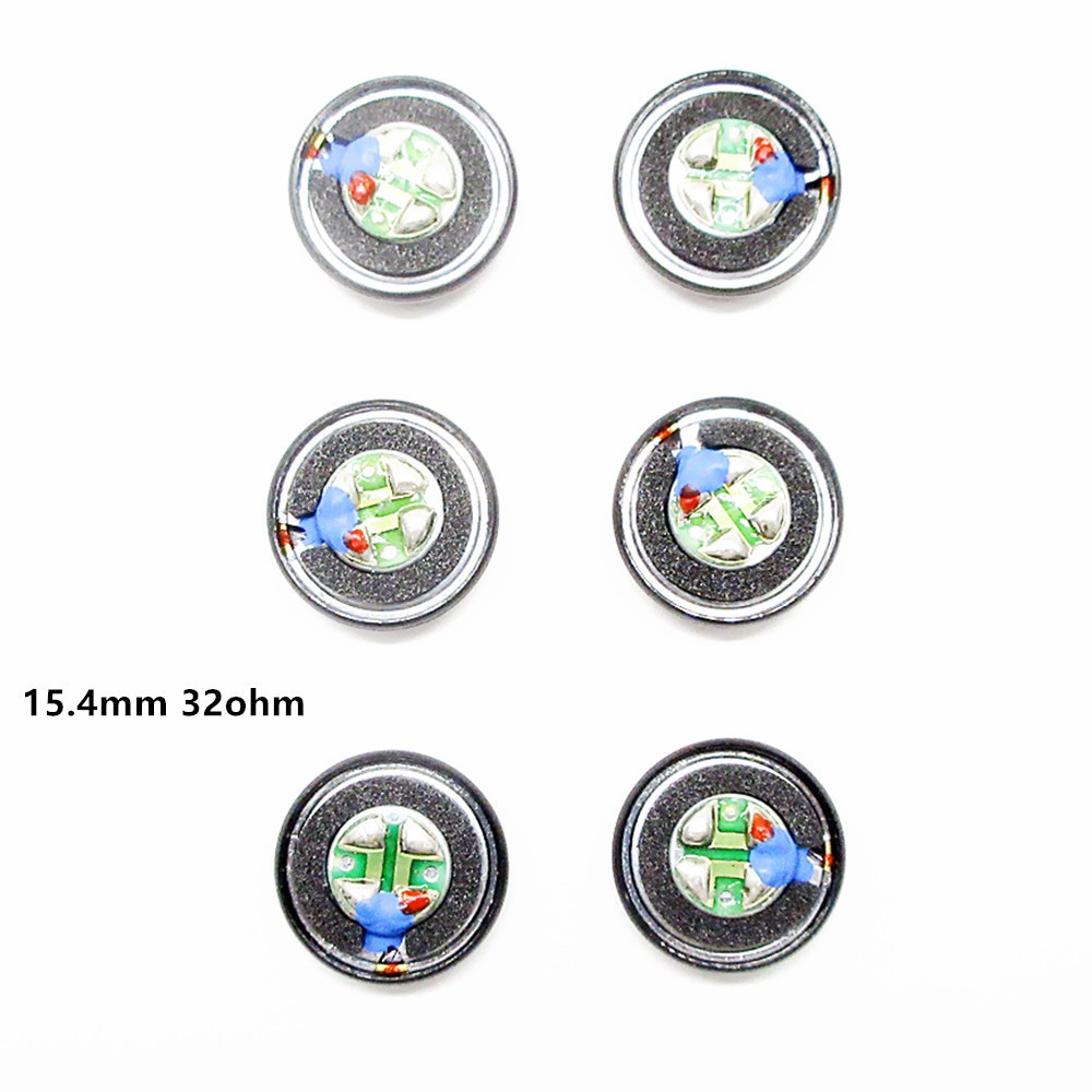 1 Pair 15.4mm 32ohm Flat Head Earbuds Speaker MX500 Speaker Driver Unit Earphone Speaker DIY Earphone Accessories