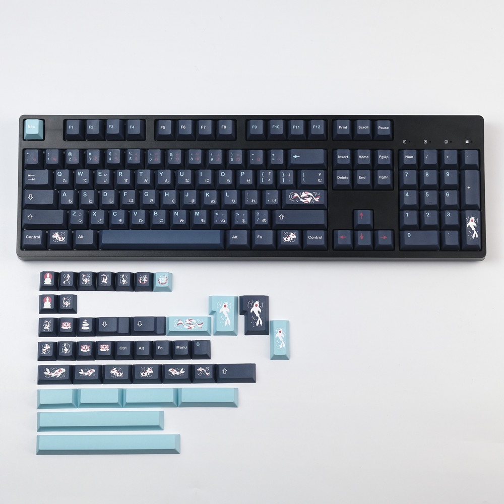 Keycap PBT GMK Zen Pond Bộ Nút Bấm Bàn Phím Cơ Keycaps Nhuộm Thăng Hoa Cá Tính ISO Spacebars 2U 2.25U 2.75U 3U 7U