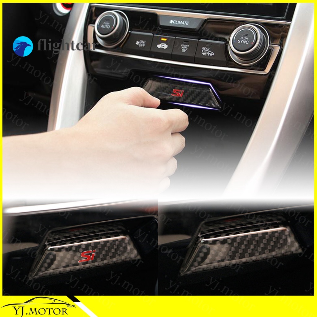 Miếng Dán Trang Trí Vô Lăng Xe Hơi Honda Civic Fc Bằng Sợi Carbon 3D