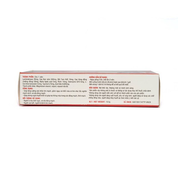❤ Viên Uống VASO New - Giúp Tim Mạch Khỏe Mạnh, Giảm Nguy Cơ Nhồi Máu Cơ Tim