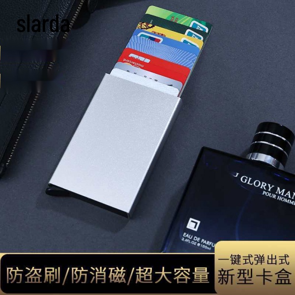 Hộp Đựng Thẻ ID Tự Động Bật Nắp Bằng Hợp Kim Nhôm Chống Gỉ Giá Đỡ