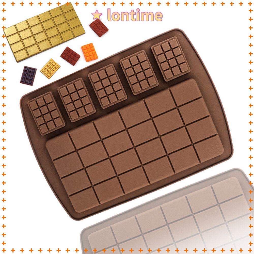 Khuôn Silicone Làm Bánh Waffle / Sô Cô La / Kẹo Hình Khối 24 Ngăn Nhiều Màu Sáng Tạo Diy