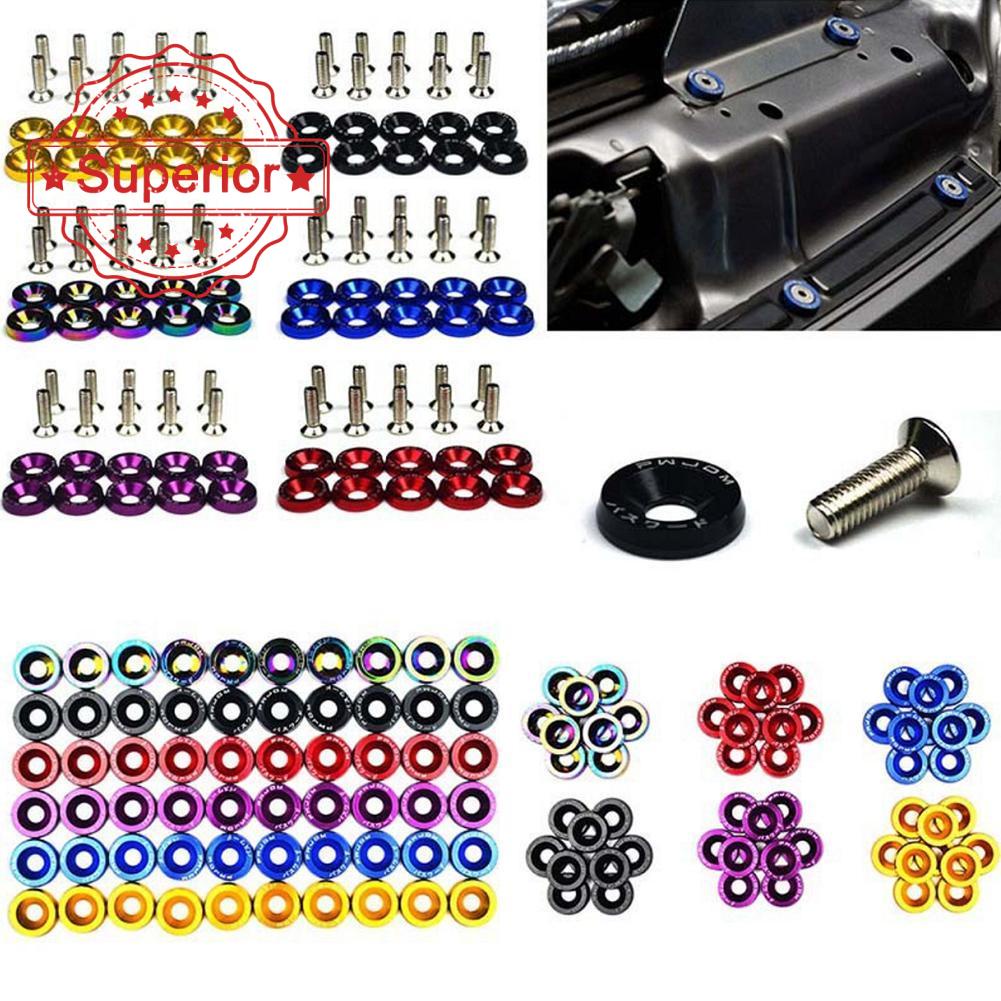 FENDER Set 20 vòng đệm M6 JDM bằng nhôm cho Honda Gasket Civic Bolt And Integra K5O2