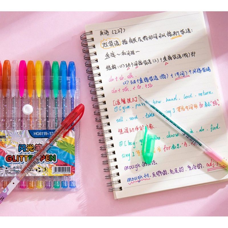 HỘP 24 BÚT MÀU NHŨ KIM TUYẾN