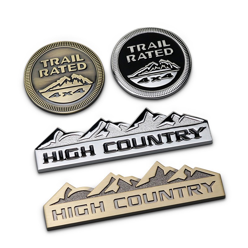 Logo 3D Kim Loại High Country Dán Trang Trí Xe ô Tô Ms-360