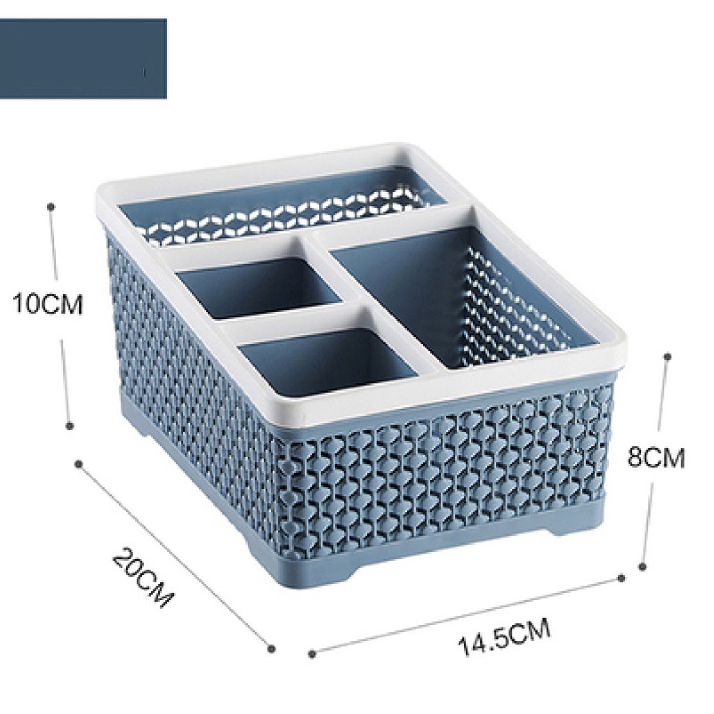 kệ đựng bút 4 ngăn để bàn, hộp bút nhựa, đựng đồ, mỹ phẩm đa năng nhựa Việt Nhât kho sỉ mb