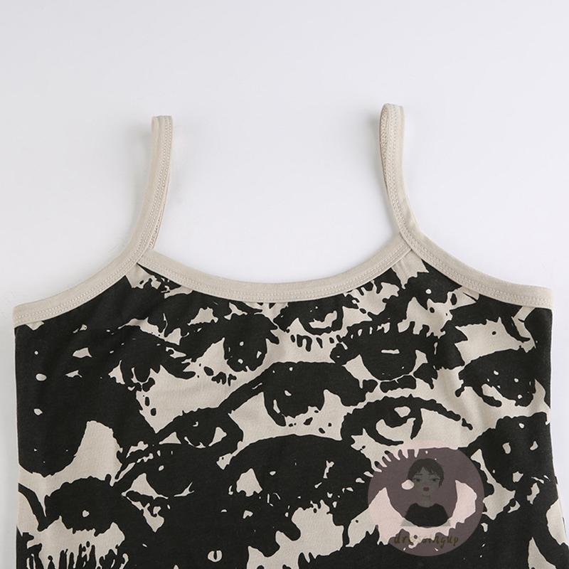 Áo Tank Top Hai Dây In Họa Tiết Thời Trang Cho Nữ