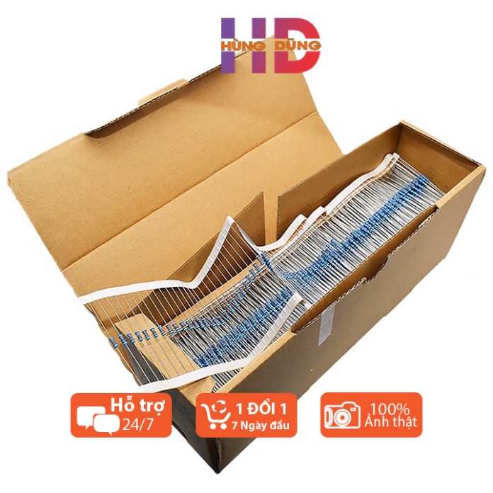 Điện Trở 33K 30K 25K 22K 18K 15K 12K 10K 8.2K 9.1K 7.5K 6.8K 6.2K 5.6K 5K 4.7K 4.3K 3.6K 3.3K 3K 2.5K ohm 1/4W 1%
