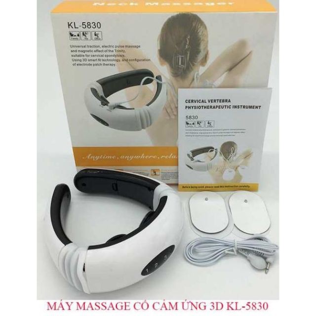 Máy massage cổ vai gáy bằng Xung Điện 3D KL-5830, sử dụng pin