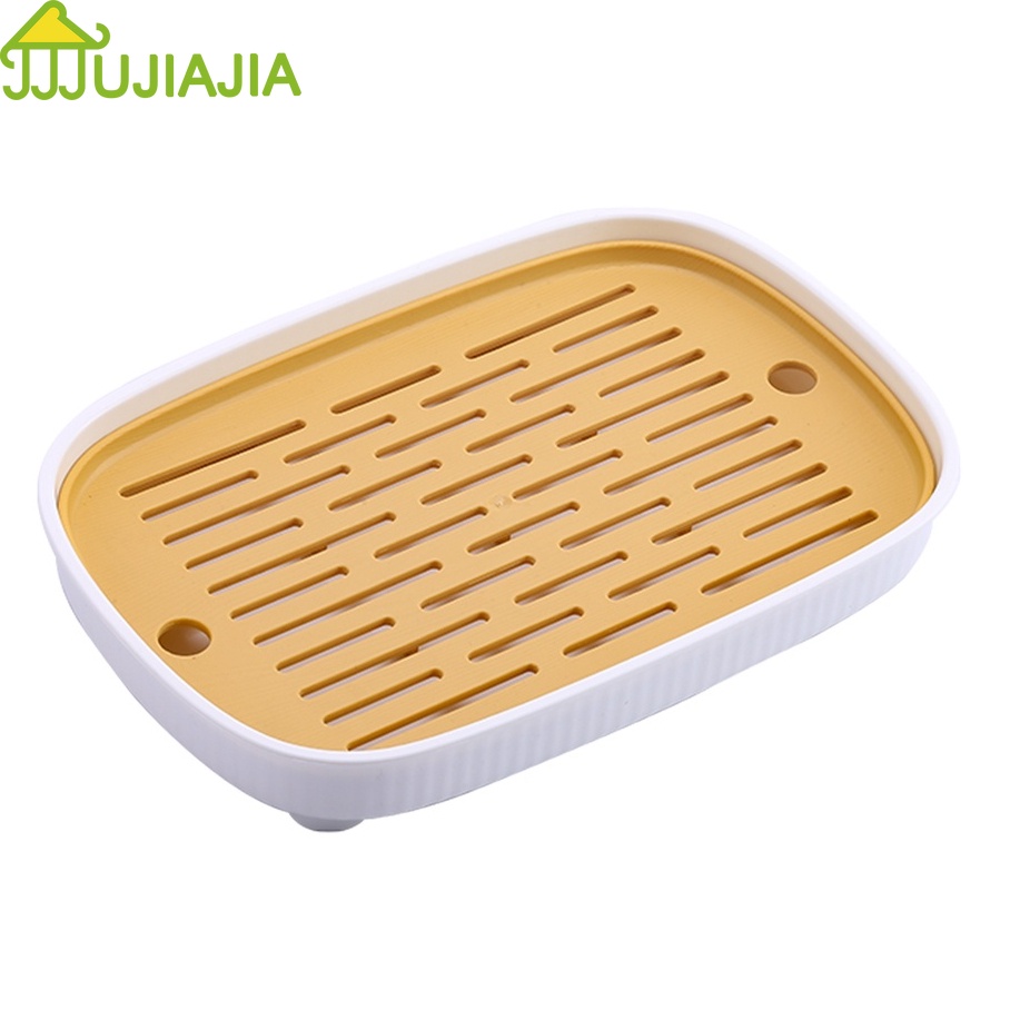 Khay đựng đồ Jujiajia bằng nhựa giả gỗ để bàn tiện dụng