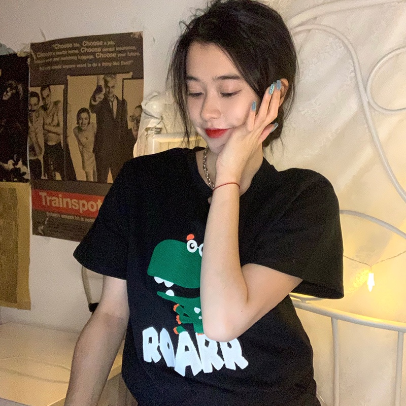 Áo thun SUXI tay ngắn cổ tròn thêu họa tiết thời trang dành cho nữ