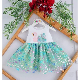 Đầm công chúa bé gái họa tiết thiên nga - trang 25 kids k174