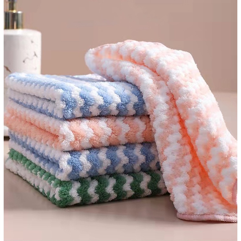 GG Set 10 Khăn Lau Zikzak Đa Năng Size 20x20cm Khăn Lau Tay Nhà Bếp Siêu Thấm - Dumi Shop