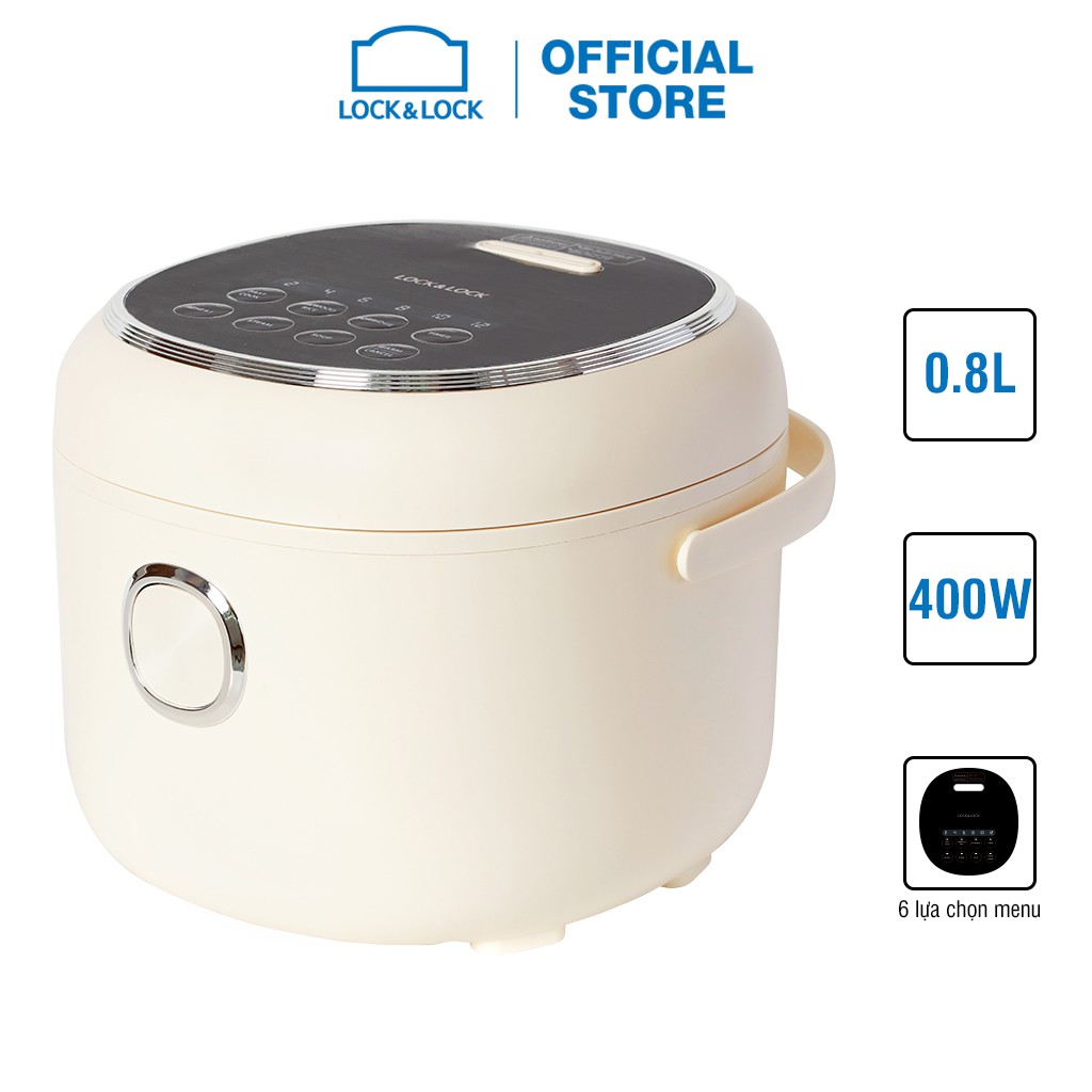 Nồi cơm điện, Lock&Lock, 220V, 400W, 50HZ, 0.8L EJR716IVY