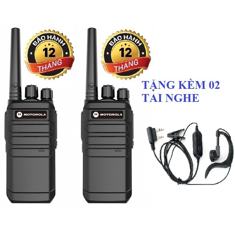 Bộ 2 Bộ đàm chất lượng cao Motorola CP818 (Siêu bền bỉ, Không lo bảo hành, Pin sử dụng trên 15 tiếng)