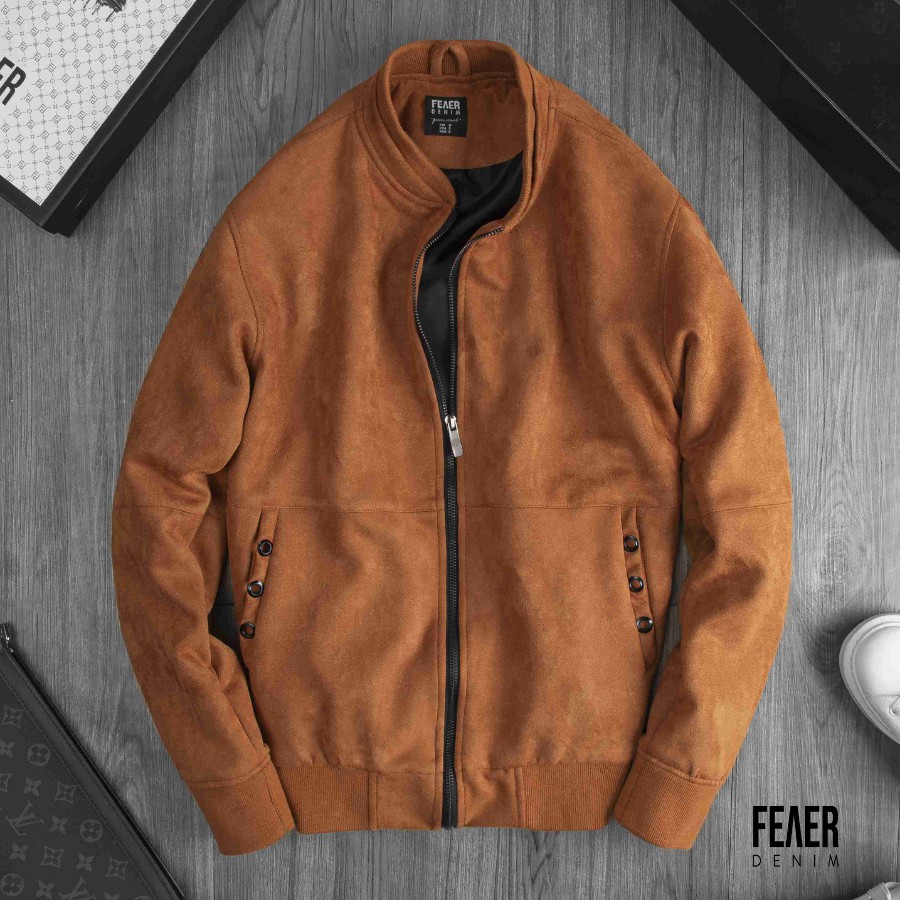 Áo khoác Bomber nam phong cách cổ điển Suede chất Nỉ chấu Âu cao cấp bền bỉ, thoáng - FEAER DENIM | BigBuy360 - bigbuy360.vn