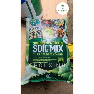 Đất trồng Giá thể xương rồng và sen đá Soilmix ( túi 6kg )