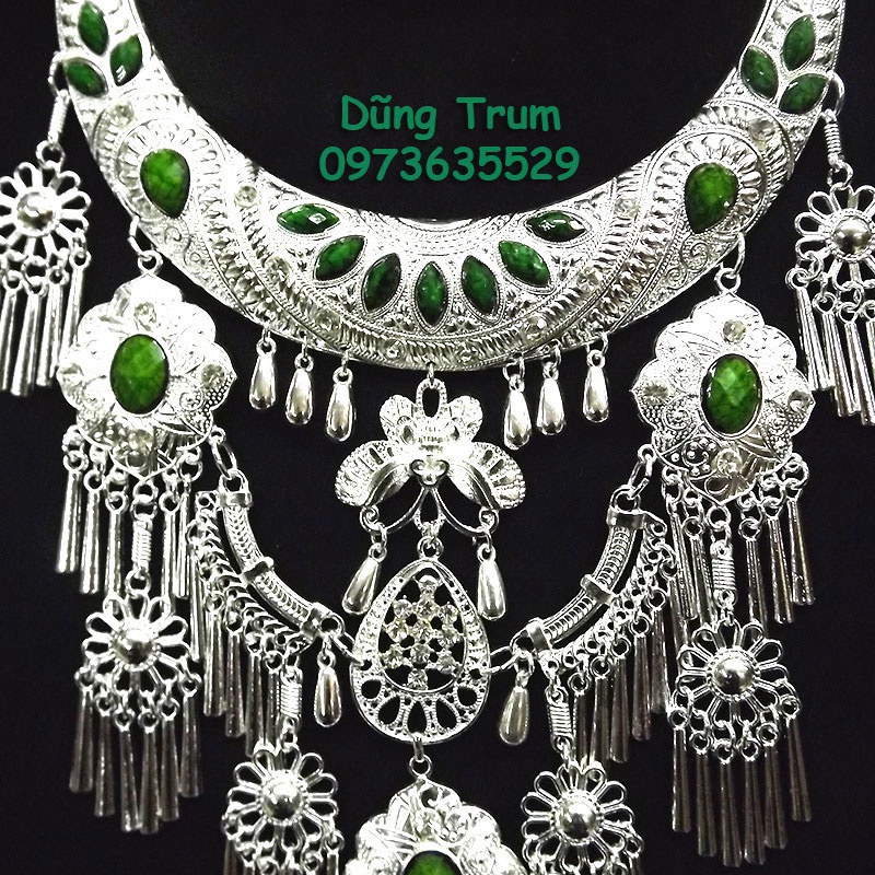 Vòng Cổ mặt dây chuyền lớn, kiềng cổ trang sức hầu đồng biểu diễn DT004