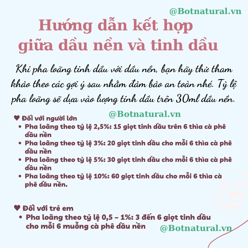 Dầu nền dưỡng da hữu cơ nguyên chất 100% 50Ml - chăm sóc da, tóc, môi, lông mi, lông mày…| Bột Natural