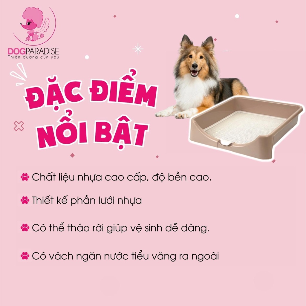 Khay vệ sinh cho chó Pian Pian dạng lưới chất liệu nhựa cao cấp 63 x 65 x 15 cm - Dog Paradise