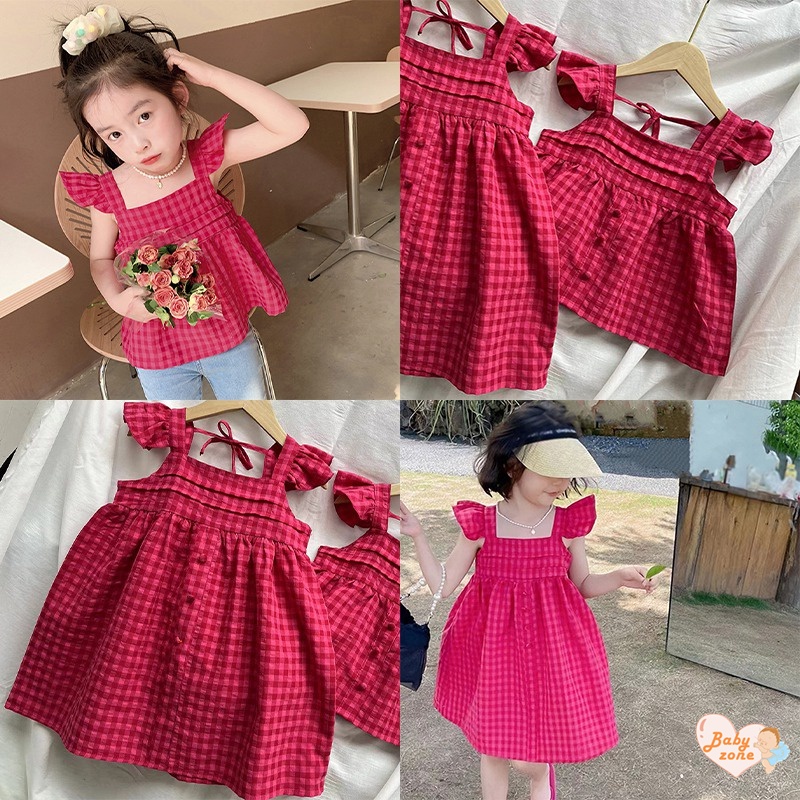 Đầm Không Tay Hở Lưng Màu Sắc Trơn Dành Cho Bé Gái 3-8 Tuổi