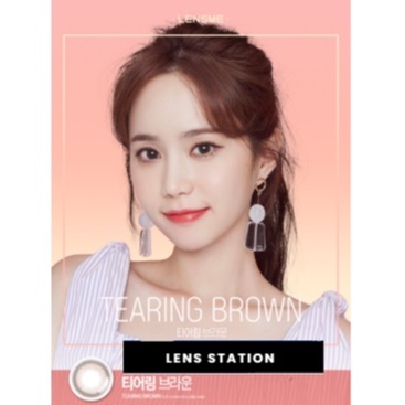 Kính Áp Tròng Hàn Quốc Korea contact lens nâu 6 tháng LENSME Tearing Brown