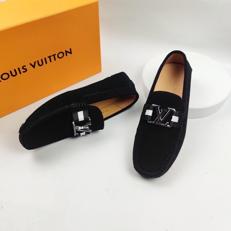 Sỉ/lẻ Giày lười nam LV da bò xịn 100% cao cấp Full box