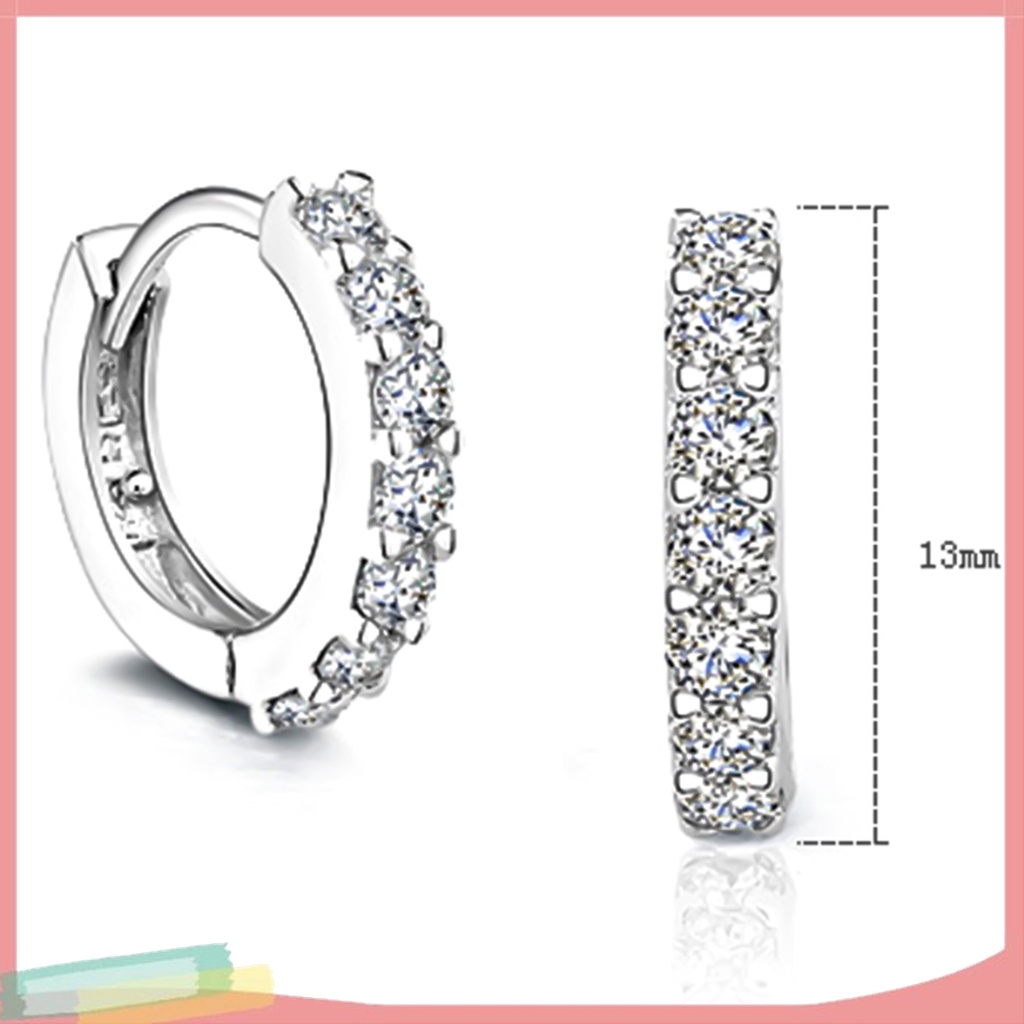 Đôi Khuyên Tai HìNh TròN ĐíNh Kim Cương Giả ThờI Trang Cho Nữ