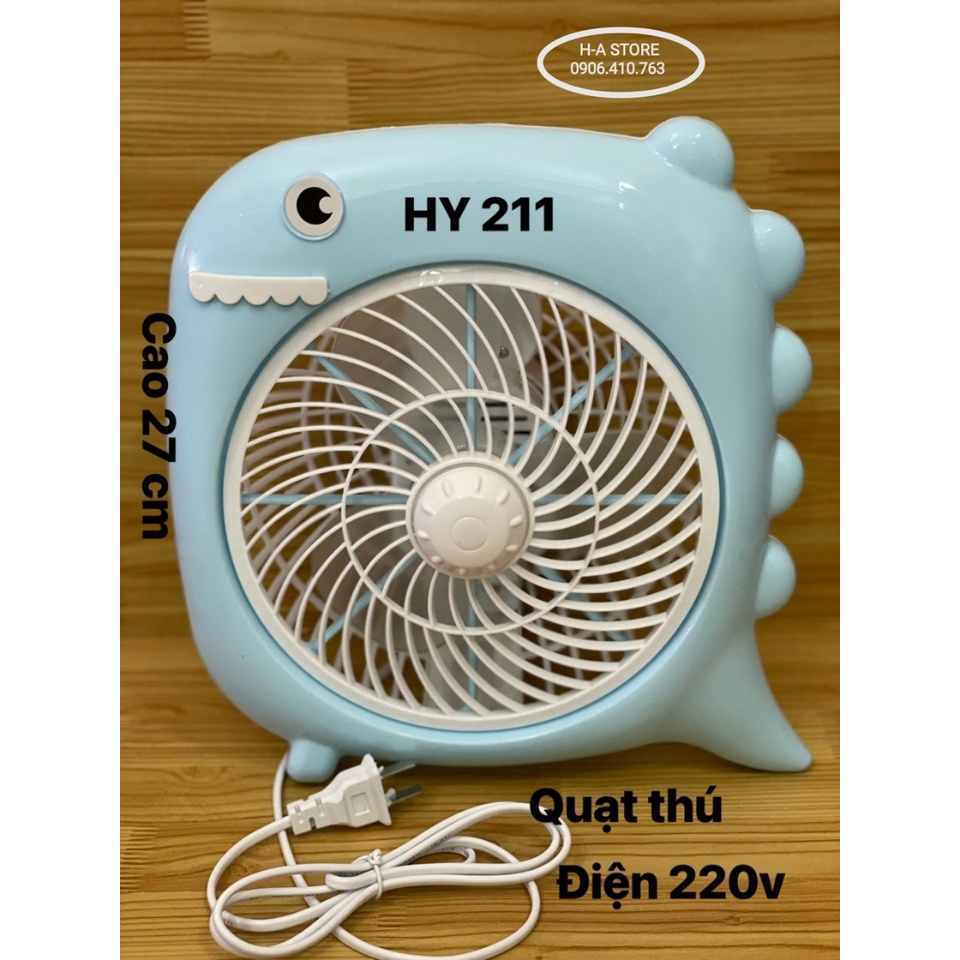 Quạt điện hình thú để bàn nhiều mẫu xài điện trực tiếp