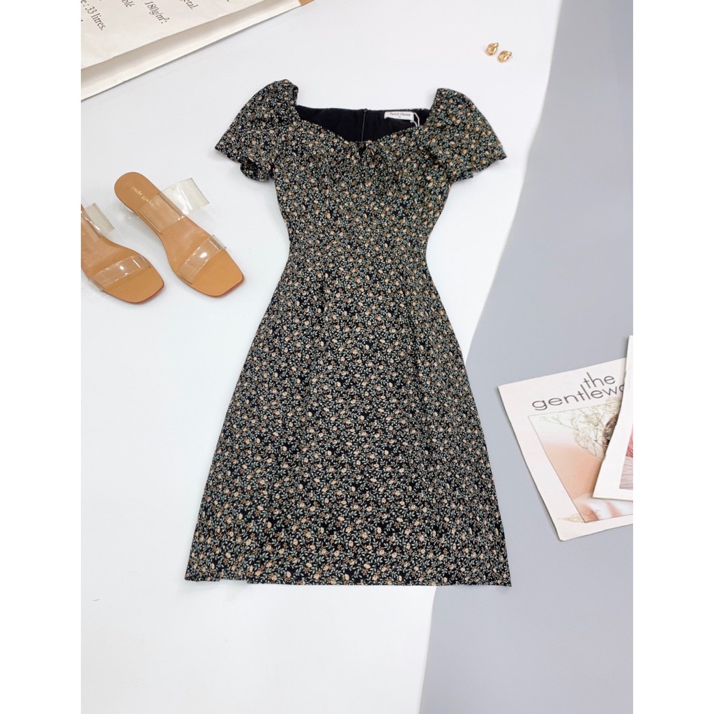 Váy xòe cổ vuông nơ ngực Zym's House - LT101