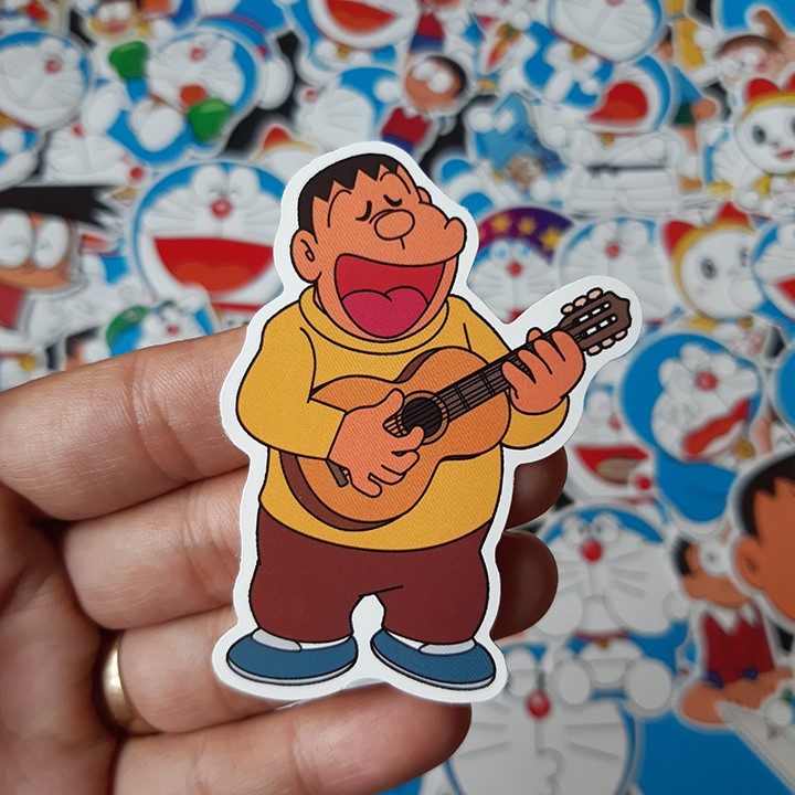 Bộ Sticker dán cao cấp chủ đề DORAEMON - Dùng dán Xe, dán mũ bảo hiểm, dán Laptop...