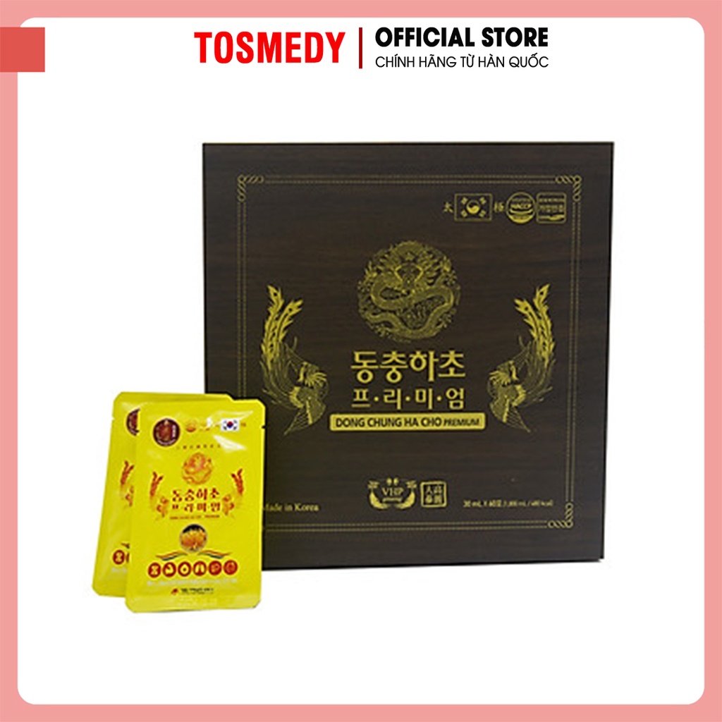 Nước Đông Trùng Hạ Thảo Daedong Hàn Quốc hộp gỗ đen, 60 gói x 30ml dạng nước, Hàng chính hãng Daedong Hàn Quốc