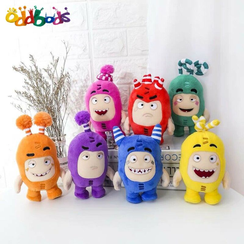Đồ chơi búp bê nhồi bông hình nhân vật Oddbods Cuddly Pogo Zee Jeff Fuse Slick mềm mại mới 18cm đáng yêu dành cho bé
