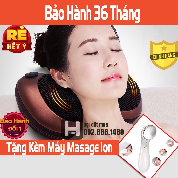 [ KAM KẾT CHÍNH SÁCH BẢO HÀNH 3 NĂM ] Gối massage 8bi bóng hồng ngoại giúp giảm đau nhức xương khớp