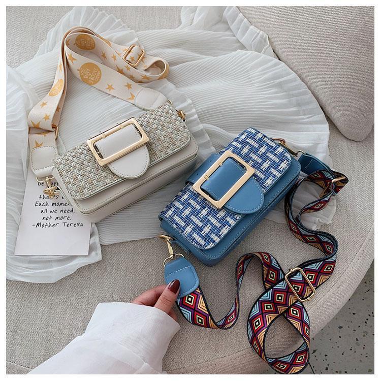 Túi Đeo Chéo Bằng Vải Len Phong Cách Hàn Quốc Thời Trang Cho Nữ
