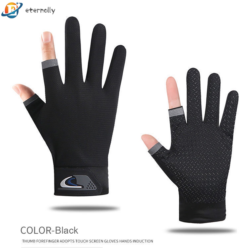 Đôi găng tay thể thao hở 2 ngón chống trượt sử dụng câu cá