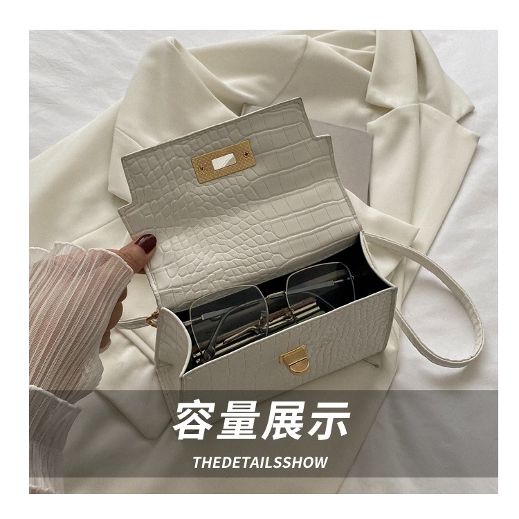 Túi đeo chéo JASMIN NOIR giả da cá sấu thời trang nữ