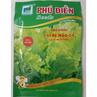 Hạt giống cải bẹ mào gà - leaf mustard phú điền seeds 20gr - chợ xanh