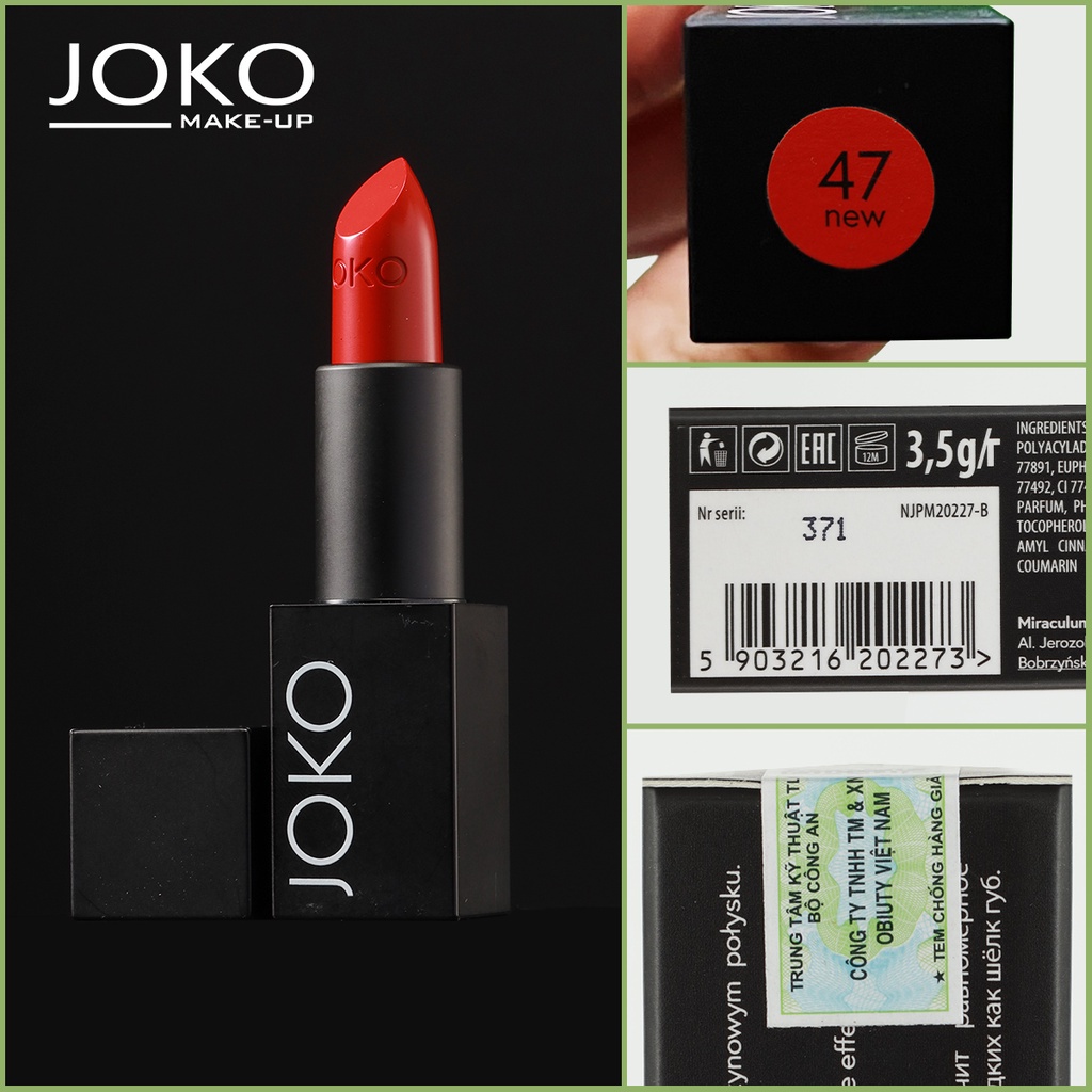 Son thỏi Joko - Son lì không trôi dưỡng bóng chính hãng DP49 hồng cánh sen