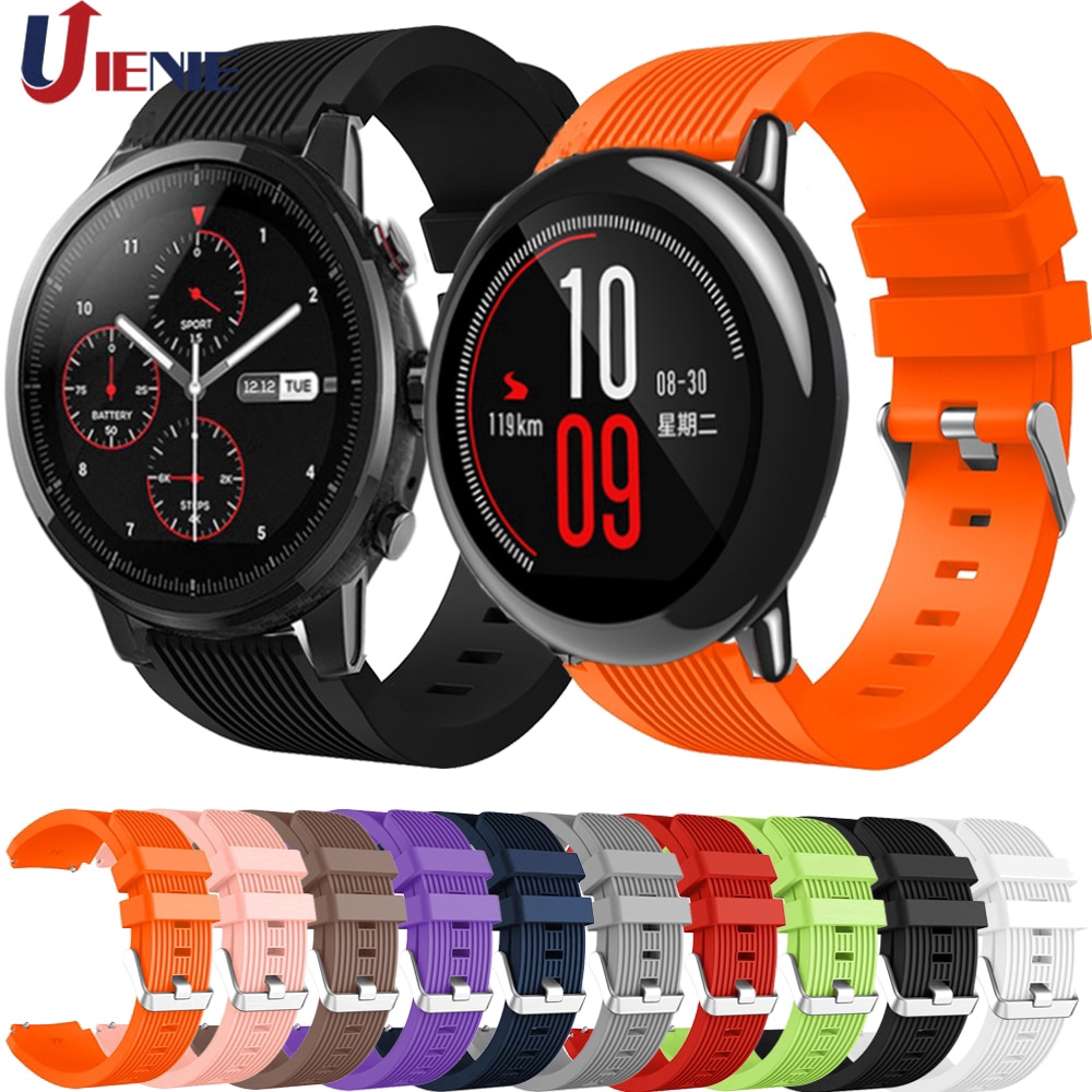 22mm Silicone Watch Band Strap for Xiaomi Huami Amazfit Pace/Amazfit Stratos 2 2S/GTR 47mm